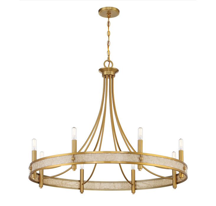 Savoy House 1-2054-8-322 Eight Light Chandelier, Warm Brass