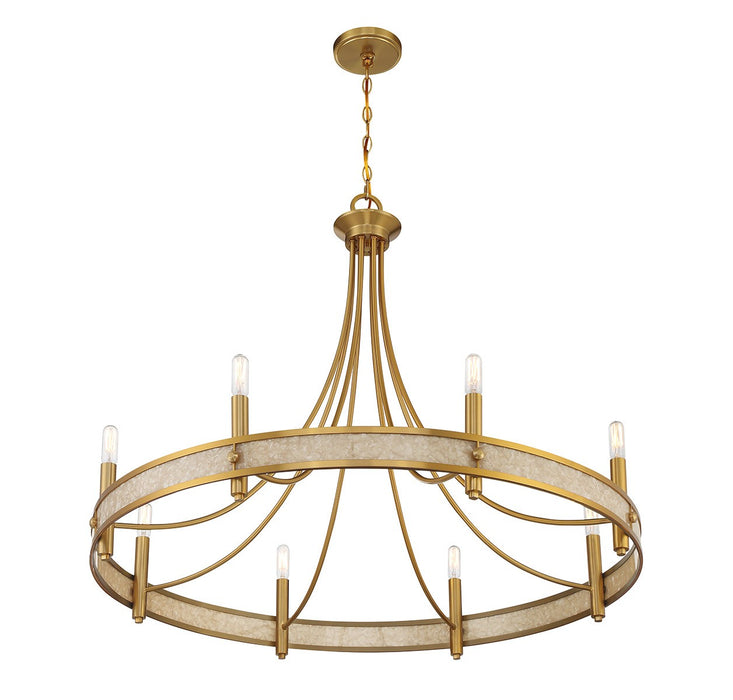 Savoy House 1-2054-8-322 Eight Light Chandelier, Warm Brass