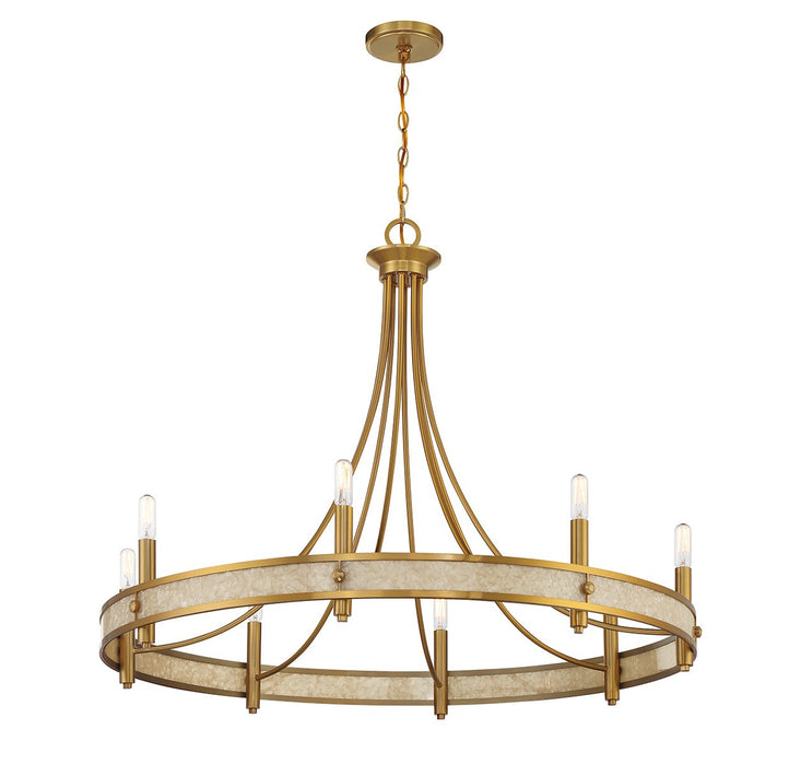 Savoy House 1-2054-8-322 Eight Light Chandelier, Warm Brass