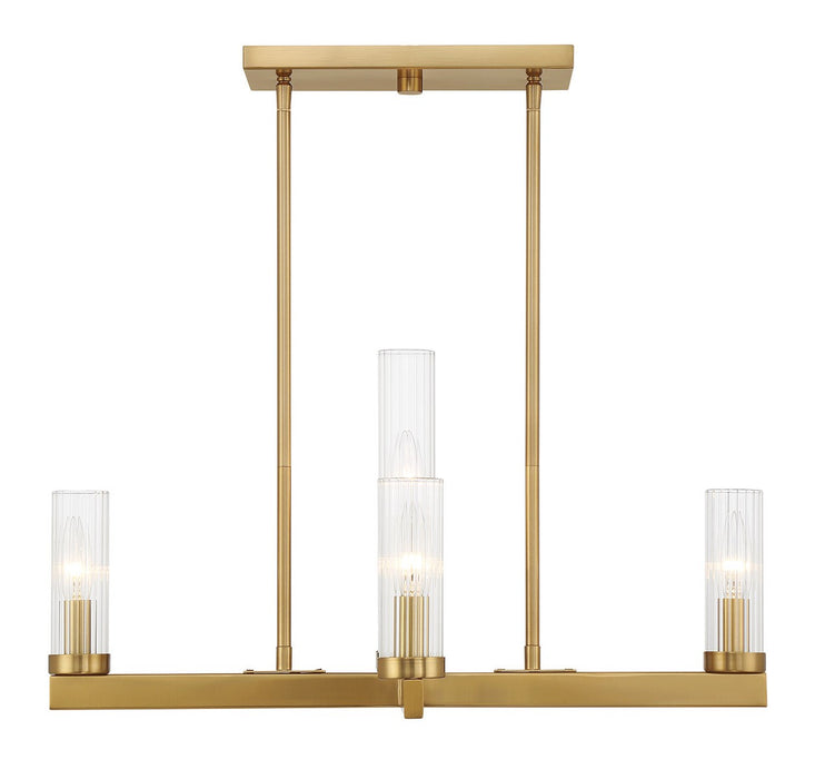 Savoy House 1-2634-5-322 Five Light Chandelier, Warm Brass