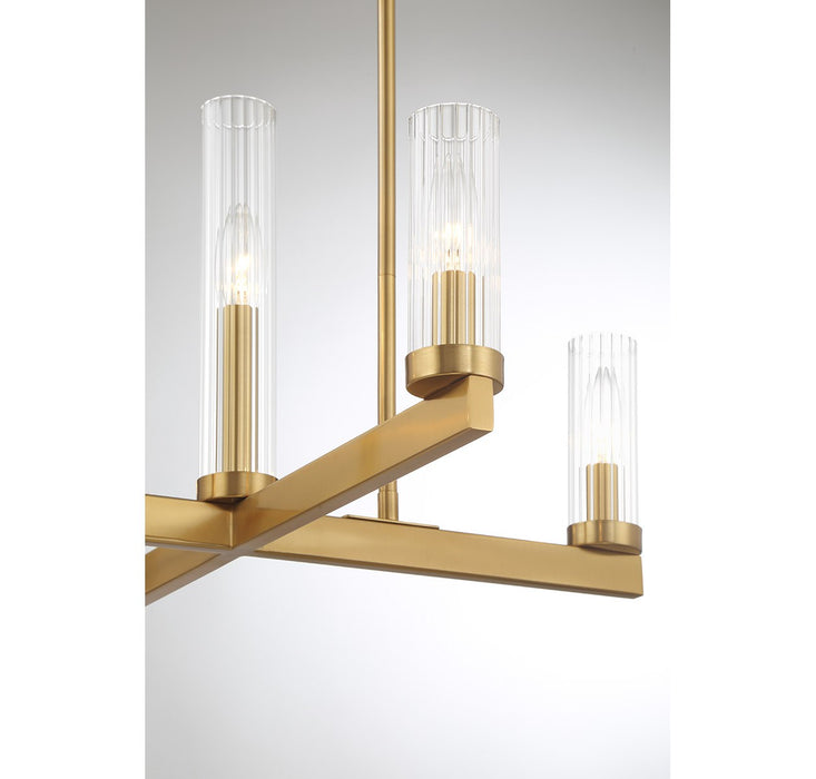 Savoy House 1-2634-5-322 Five Light Chandelier, Warm Brass