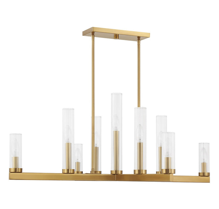 Savoy House 1-2635-9-322 Nine Light Chandelier, Warm Brass