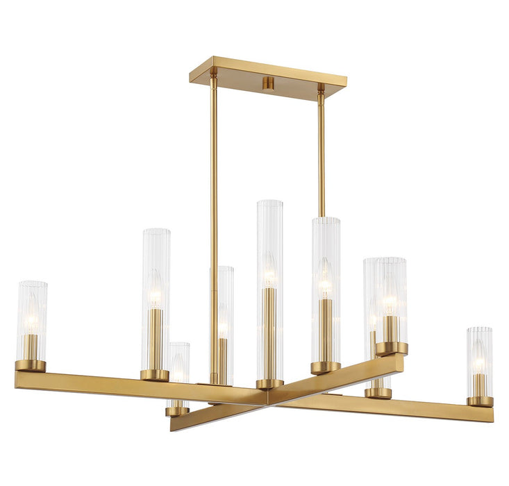 Savoy House 1-2635-9-322 Nine Light Chandelier, Warm Brass