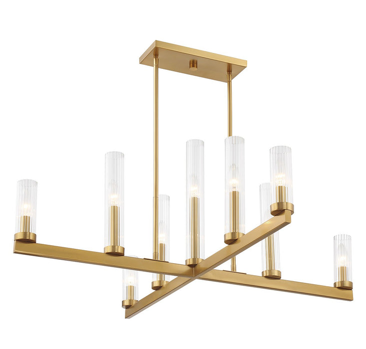 Savoy House 1-2635-9-322 Nine Light Chandelier, Warm Brass