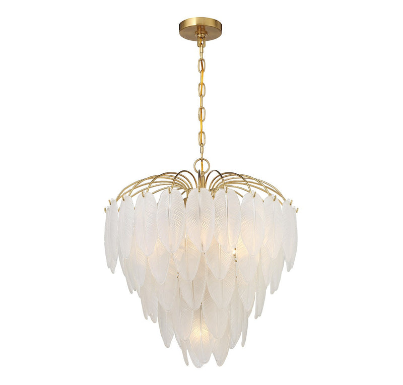 Savoy House 1-3508-6-322 Six Light Chandelier, Warm Brass