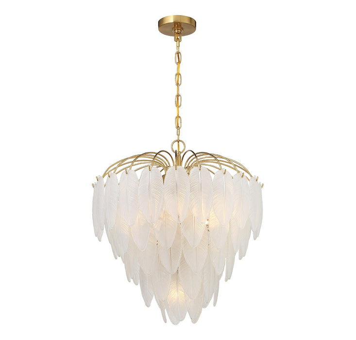 Savoy House 1-3508-6-322 Six Light Chandelier, Warm Brass