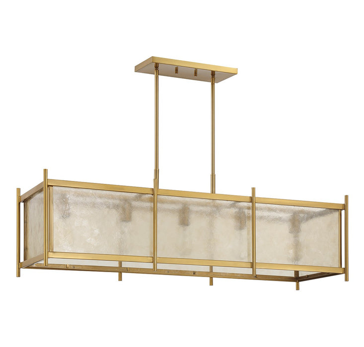 Savoy House 1-3802-5-322 Five Light Linear Chandelier, Warm Brass