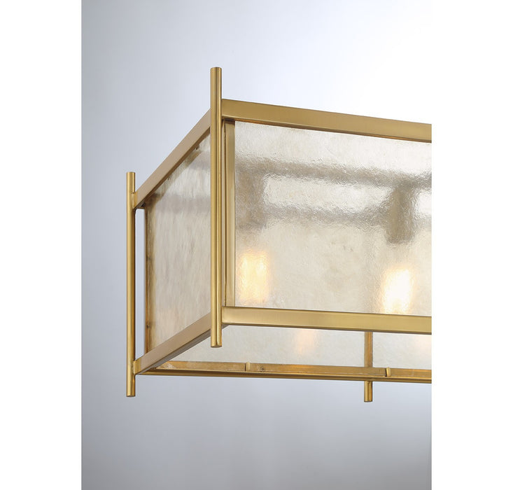 Savoy House 1-3802-5-322 Five Light Linear Chandelier, Warm Brass