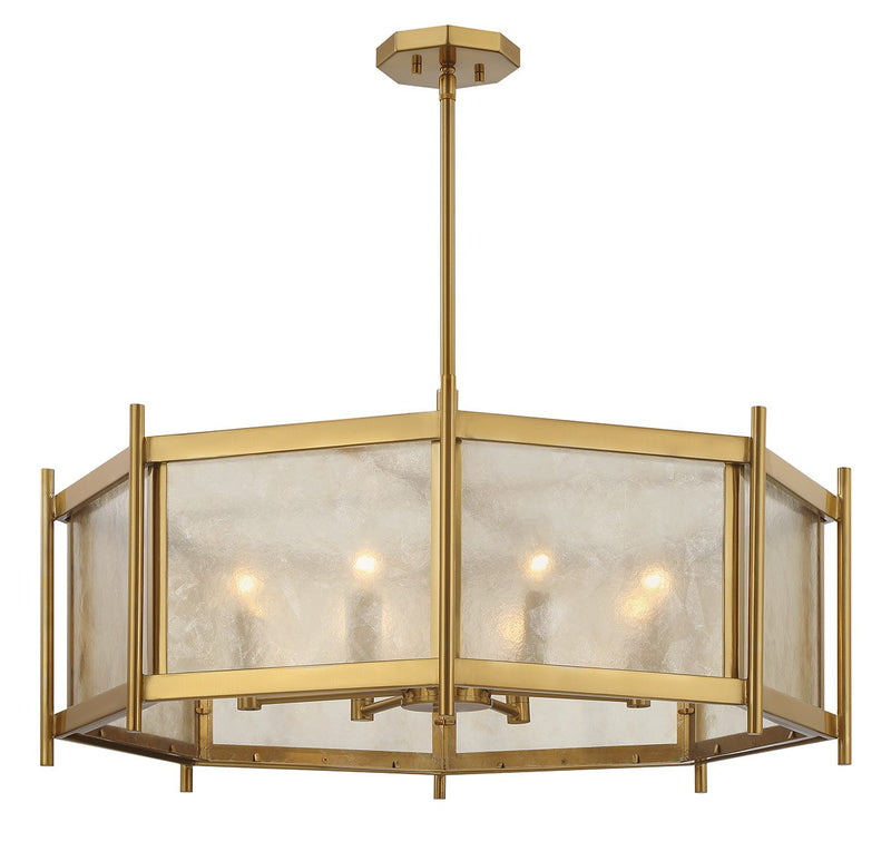 Savoy House 1-3803-8-322 Eight Light Chandelier, Warm Brass