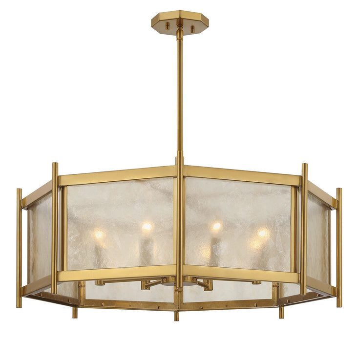 Savoy House 1-3803-8-322 Eight Light Chandelier, Warm Brass