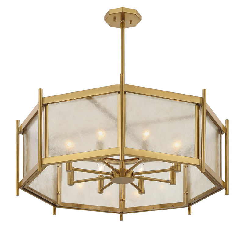 Savoy House 1-3803-8-322 Eight Light Chandelier, Warm Brass
