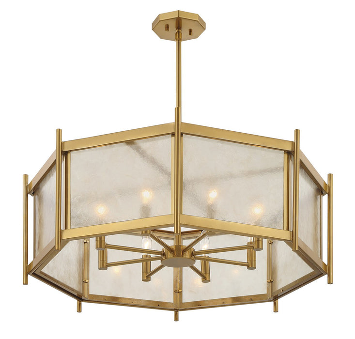 Savoy House 1-3803-8-322 Eight Light Chandelier, Warm Brass
