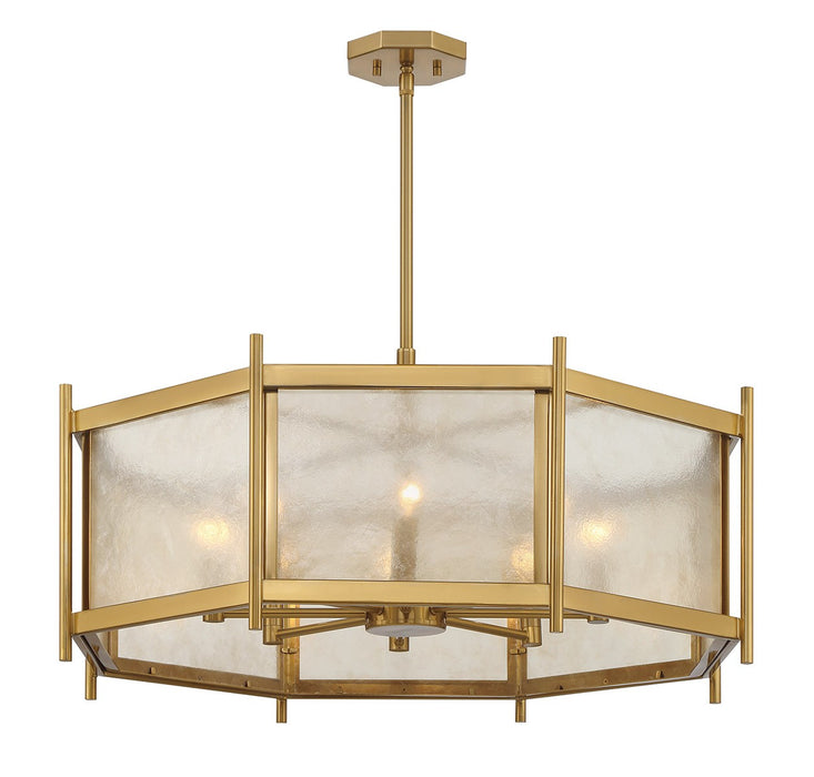 Savoy House 1-3803-8-322 Eight Light Chandelier, Warm Brass