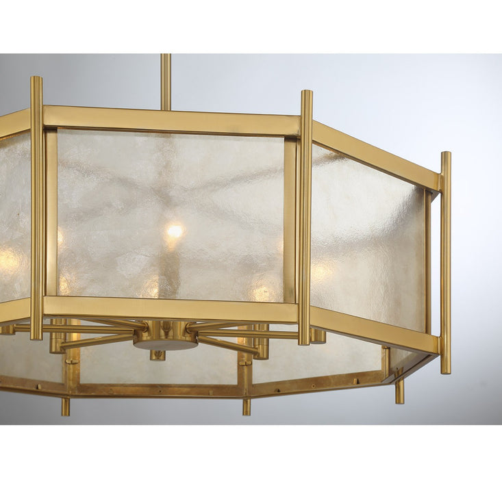 Savoy House 1-3803-8-322 Eight Light Chandelier, Warm Brass