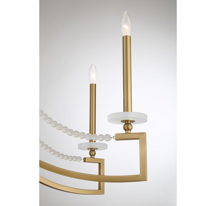 Savoy House 1-8805-9-322 Nine Light Chandelier, Warm Brass