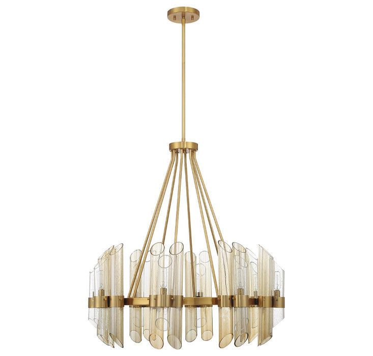 Savoy House 1-9105-8-322 Eight Light Chandelier, Warm Brass