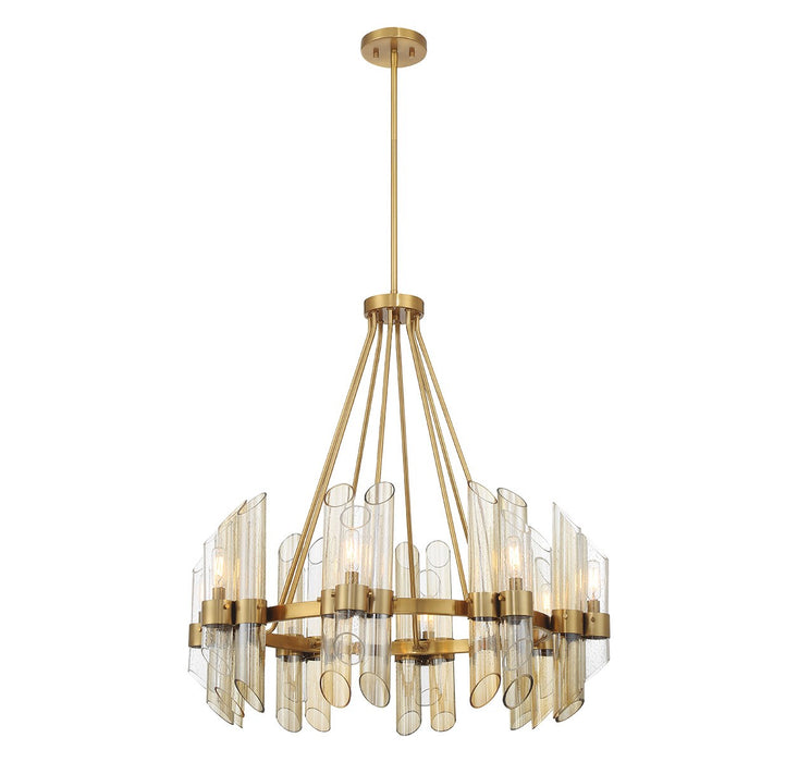 Savoy House 1-9105-8-322 Eight Light Chandelier, Warm Brass