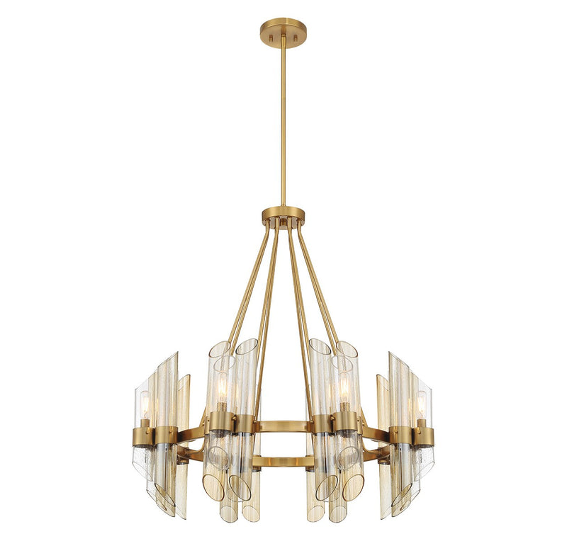Savoy House 1-9105-8-322 Eight Light Chandelier, Warm Brass