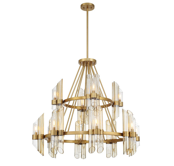 Savoy House 1-9106-12-322 12 Light Chandelier, Warm Brass