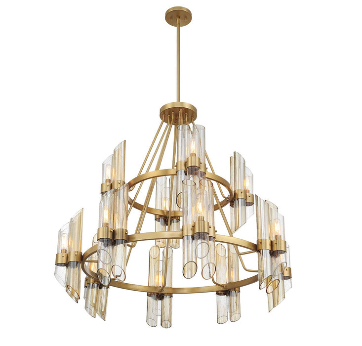 Savoy House 1-9106-12-322 12 Light Chandelier, Warm Brass