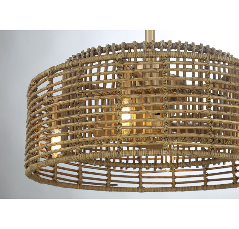 Savoy House 20-FD-155-322 Four Light Fan D'Lier, Warm Brass