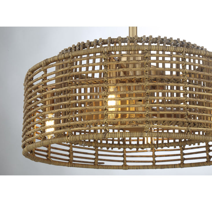 Savoy House 20-FD-155-322 Four Light Fan D'Lier, Warm Brass