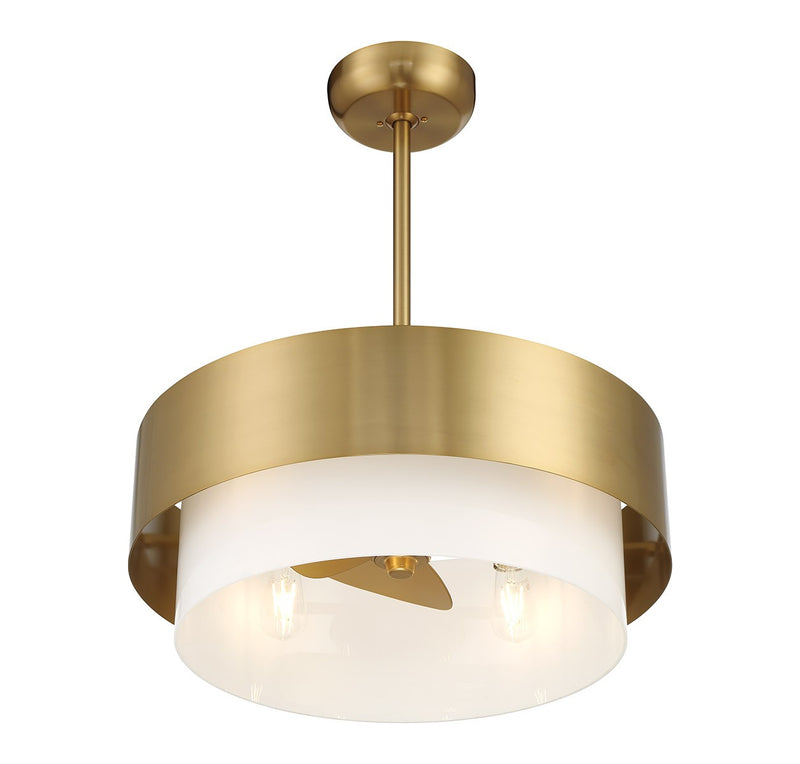 Savoy House 22-FD-445-322 Four Light Fan D'Lier, Warm Brass