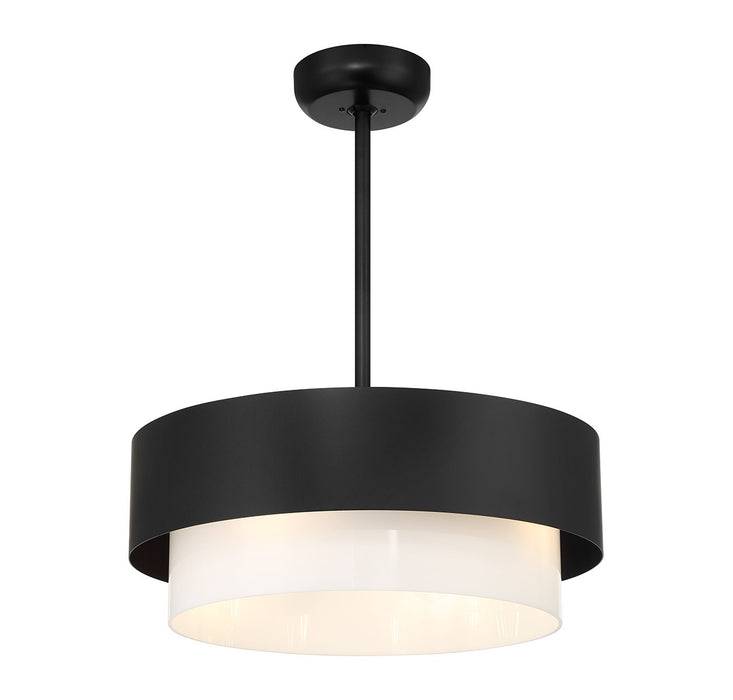 Savoy House 22-FD-445-89 Four Light Fan D'Lier, Matte Black