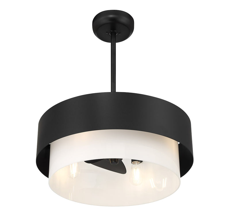 Savoy House 22-FD-445-89 Four Light Fan D'Lier, Matte Black