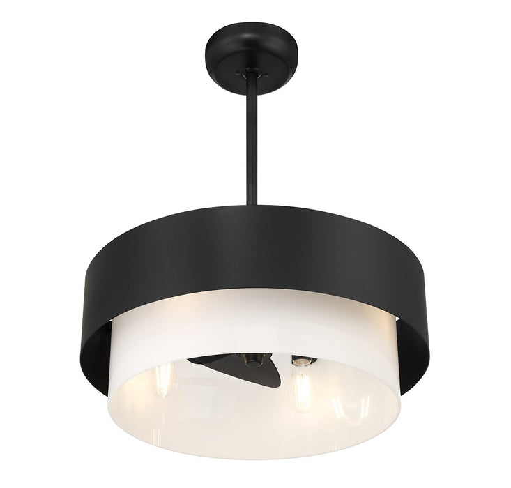 Savoy House 22-FD-445-89 Four Light Fan D'Lier, Matte Black