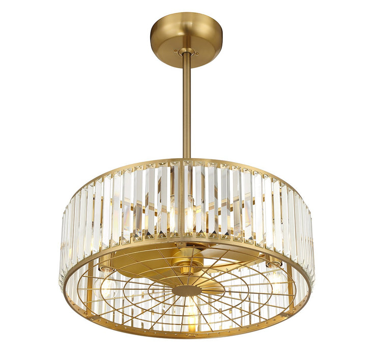 Savoy House 23-FD-245-322 Six Light Fan D'Lier, Warm Brass