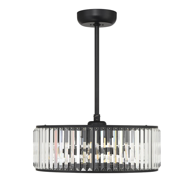Savoy House 23-FD-245-89 Six Light Fan D'Lier, Matte Black