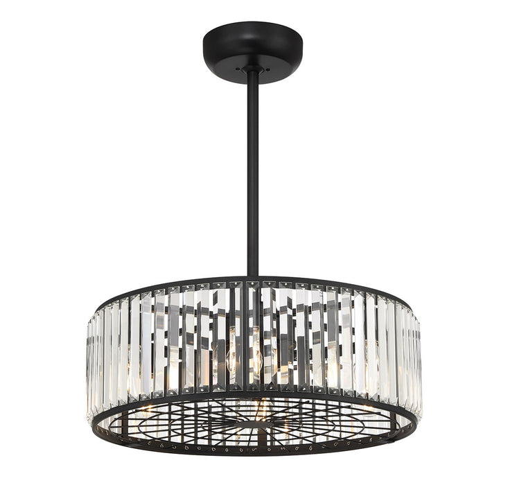 Savoy House 23-FD-245-89 Six Light Fan D'Lier, Matte Black