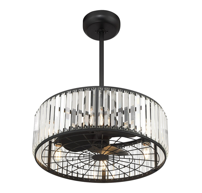 Savoy House 23-FD-245-89 Six Light Fan D'Lier, Matte Black