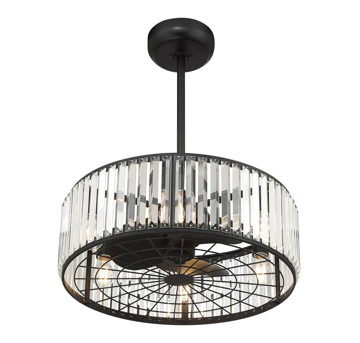 Savoy House 23-FD-245-89 Six Light Fan D'Lier, Matte Black
