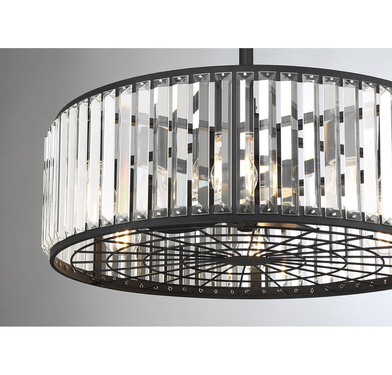 Savoy House 23-FD-245-89 Six Light Fan D'Lier, Matte Black