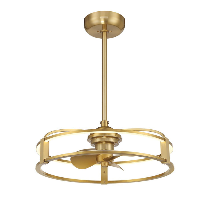 Savoy House 23-FD-645-322 LED Fan D'Lier, Warm Brass