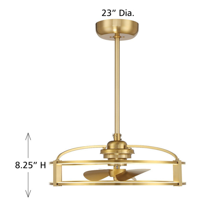 Savoy House 23-FD-645-322 LED Fan D'Lier, Warm Brass