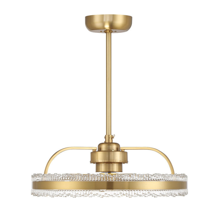 Savoy House 24-FD-555-322 LED Fan D'Lier, Warm Brass