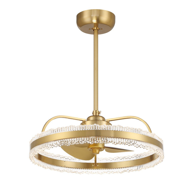 Savoy House 24-FD-555-322 LED Fan D'Lier, Warm Brass