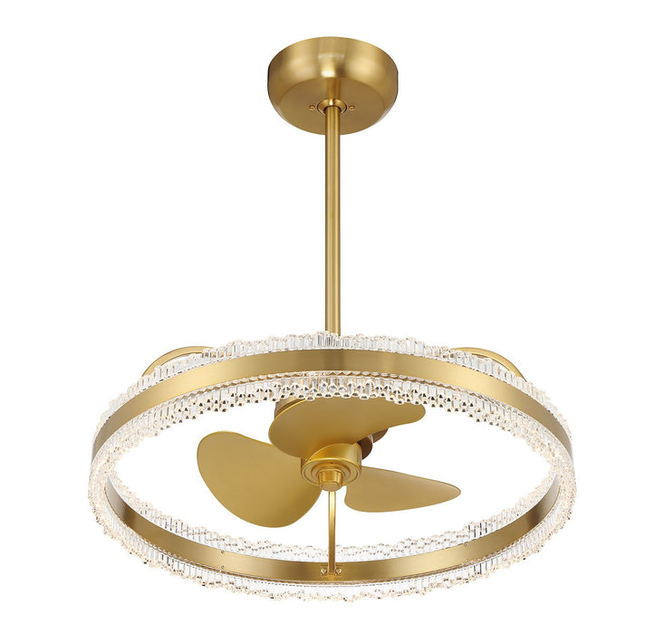 Savoy House 24-FD-555-322 LED Fan D'Lier, Warm Brass