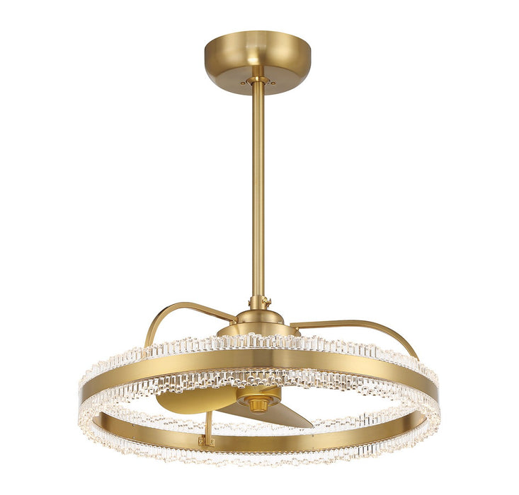 Savoy House 24-FD-555-322 LED Fan D'Lier, Warm Brass