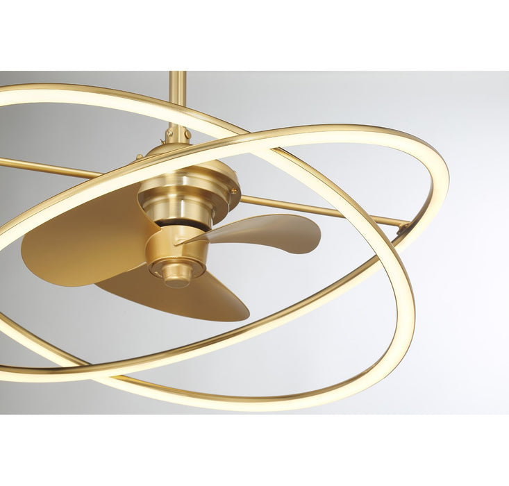 Savoy House 24-FD-745-322 LED Fan D'Lier, Warm Brass
