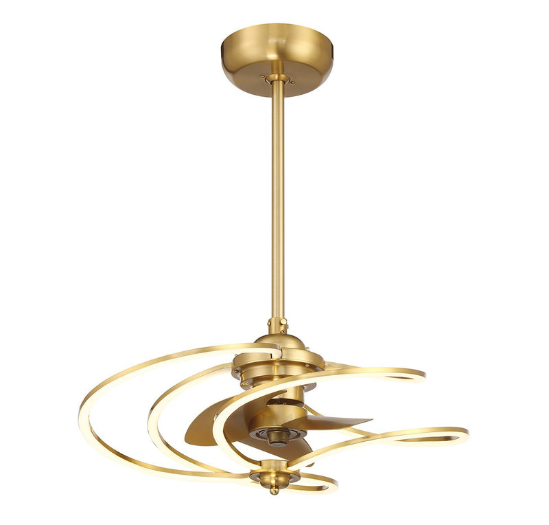 Savoy House 24-FD-945-322 LED Fan D'Lier, Warm Brass