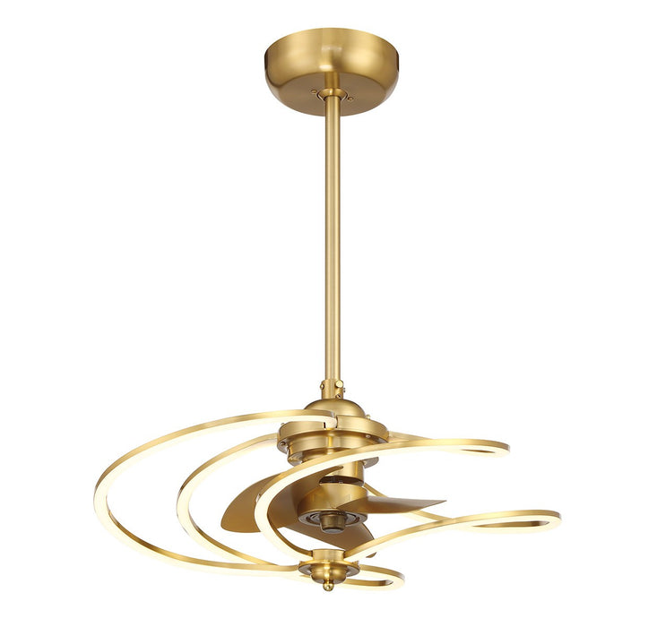 Savoy House 24-FD-945-322 LED Fan D'Lier, Warm Brass