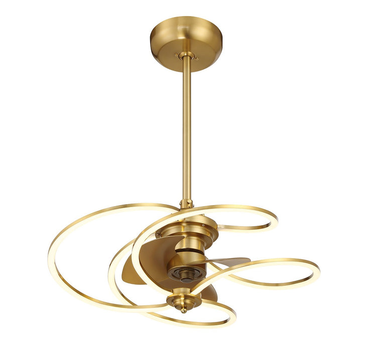Savoy House 24-FD-945-322 LED Fan D'Lier, Warm Brass