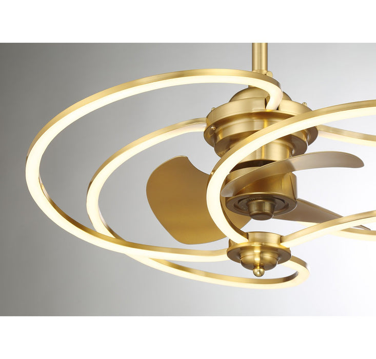 Savoy House 24-FD-945-322 LED Fan D'Lier, Warm Brass