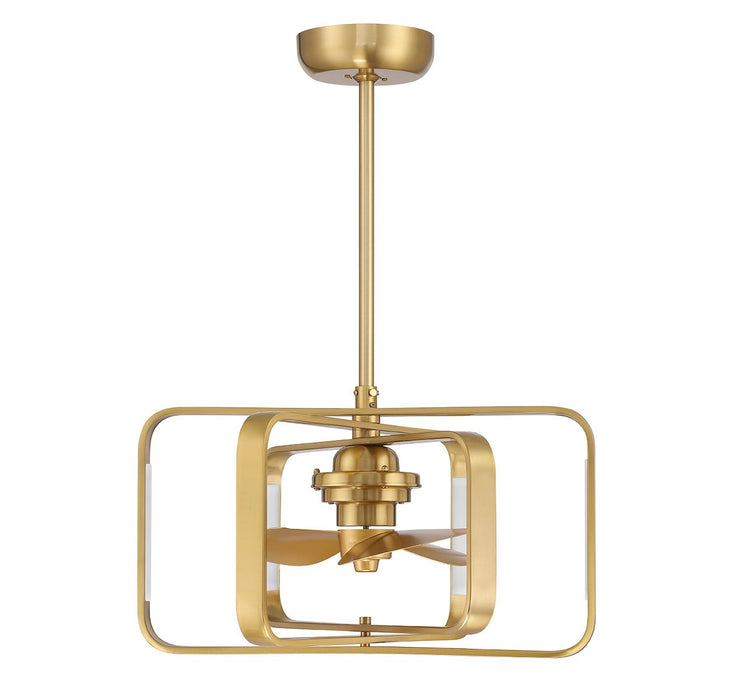 Savoy House 24-FD-955-322 LED Fan D'Lier, Warm Brass