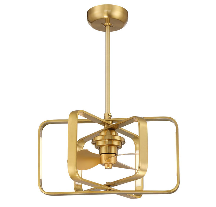 Savoy House 24-FD-955-322 LED Fan D'Lier, Warm Brass
