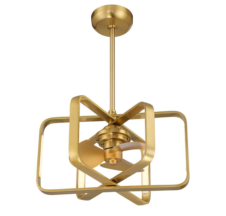 Savoy House 24-FD-955-322 LED Fan D'Lier, Warm Brass